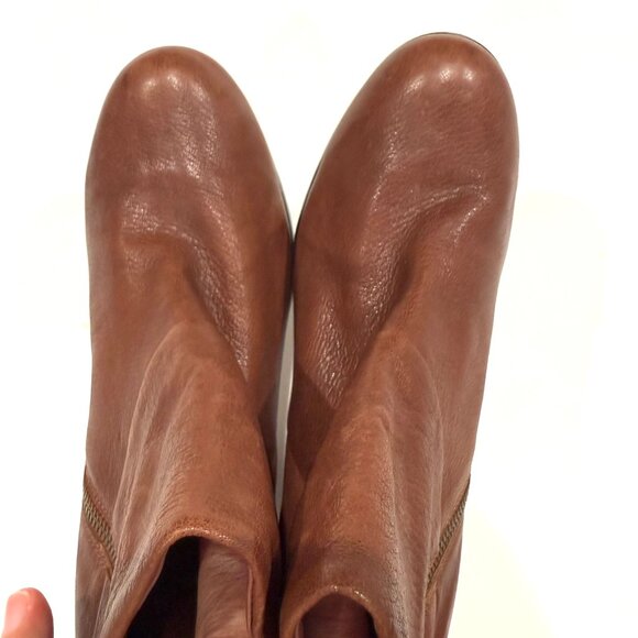 Cole Haan Nike Air Cassidy Brown Leather Boots Booties Cognac 8.5 - Picture 6 of 14